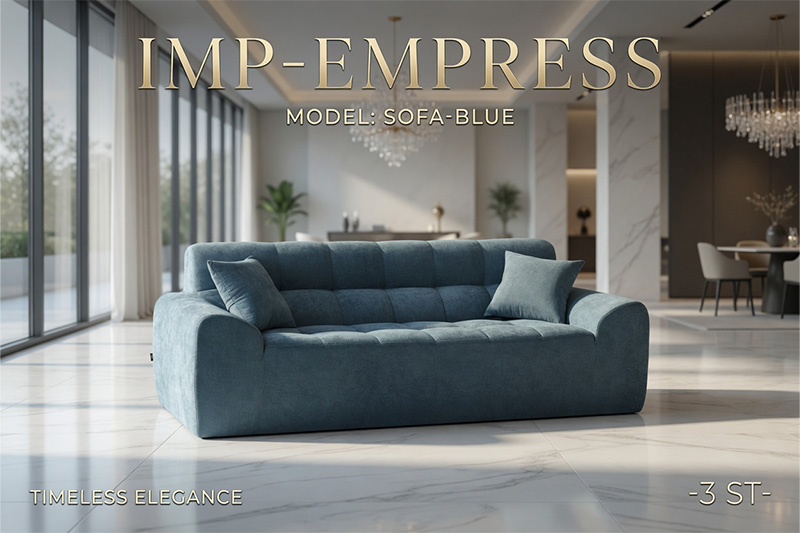 Compressed 3-Seater blue